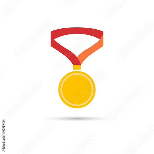 Color football medal icon