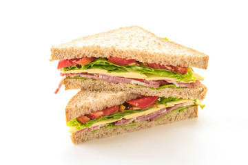 Sierkussen Snackbar Sandwich met ham en groenten  © topntp