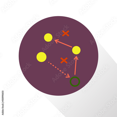 Football players scheme icon