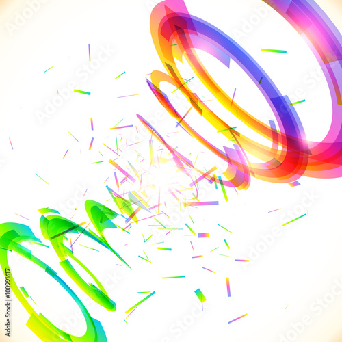 Abstract vector rainbow colors tornado