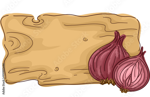 Onion Wooden Label
