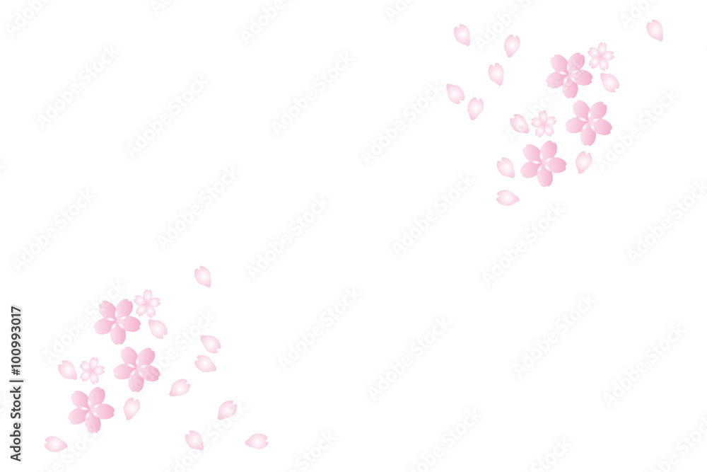 桜のメッセージカードのイラスト