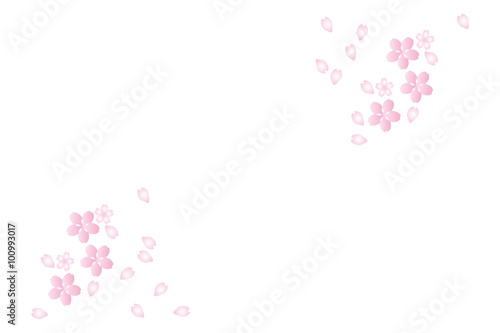 桜のメッセージカードのイラスト