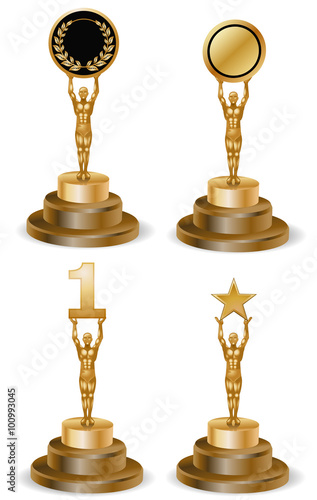 Принти на полотні various golden statue