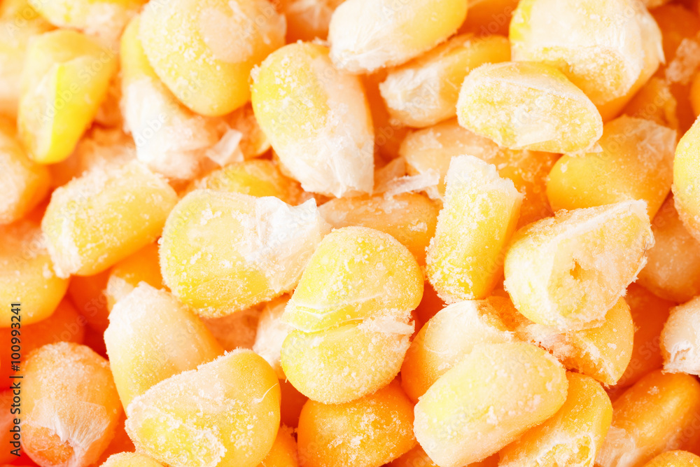 Frozen corn background Frozen corn background