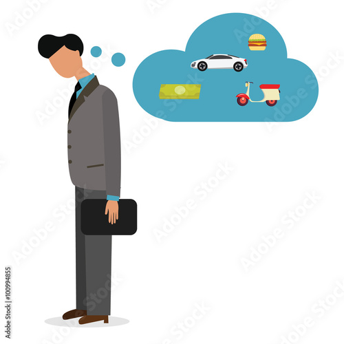 man unemployed need job work  thinking debt pay car bill