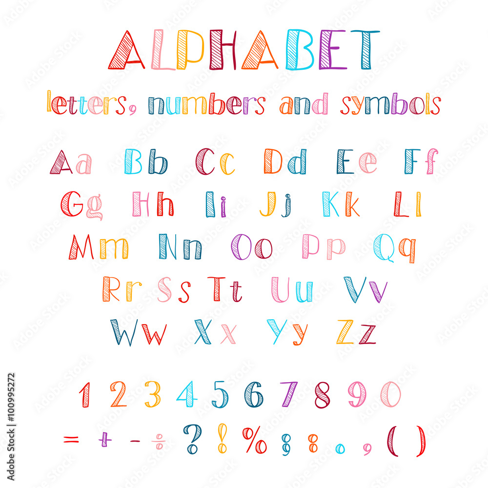Hand drawn Latin alphabet Hand drawn Latin alphabet