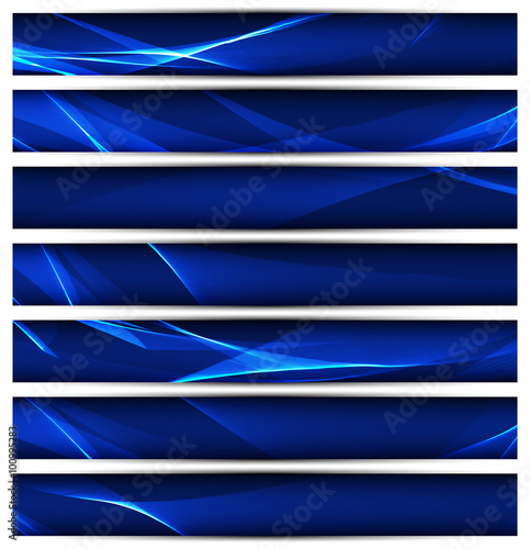 Banners template with wavy background