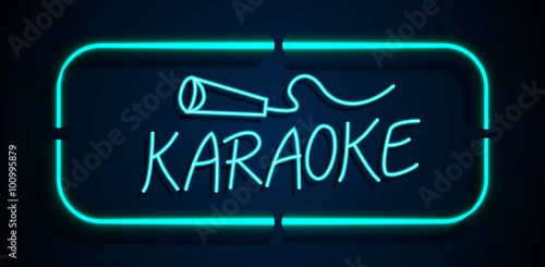 Neon sign karaoke