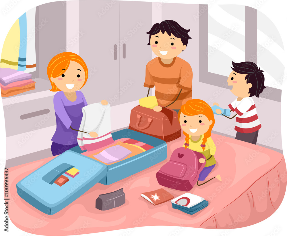 Stickman Family Packing Stickman Family Packing