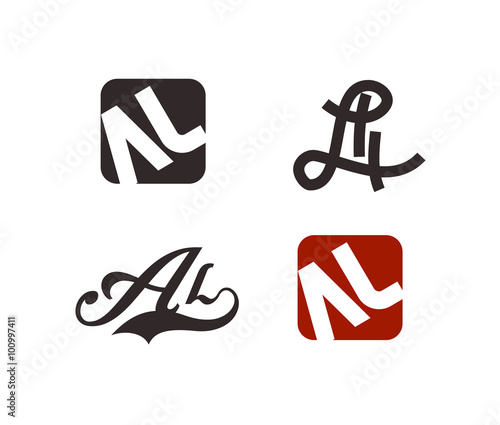 Wallpaper Mural AL Initial Company Logo set in vector. Torontodigital.ca