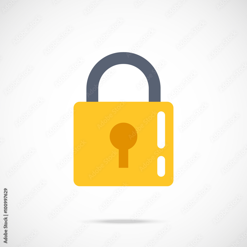 Vector lock icon. Modern flat design vector illustration Vector lock icon. Modern flat design vector illustration
