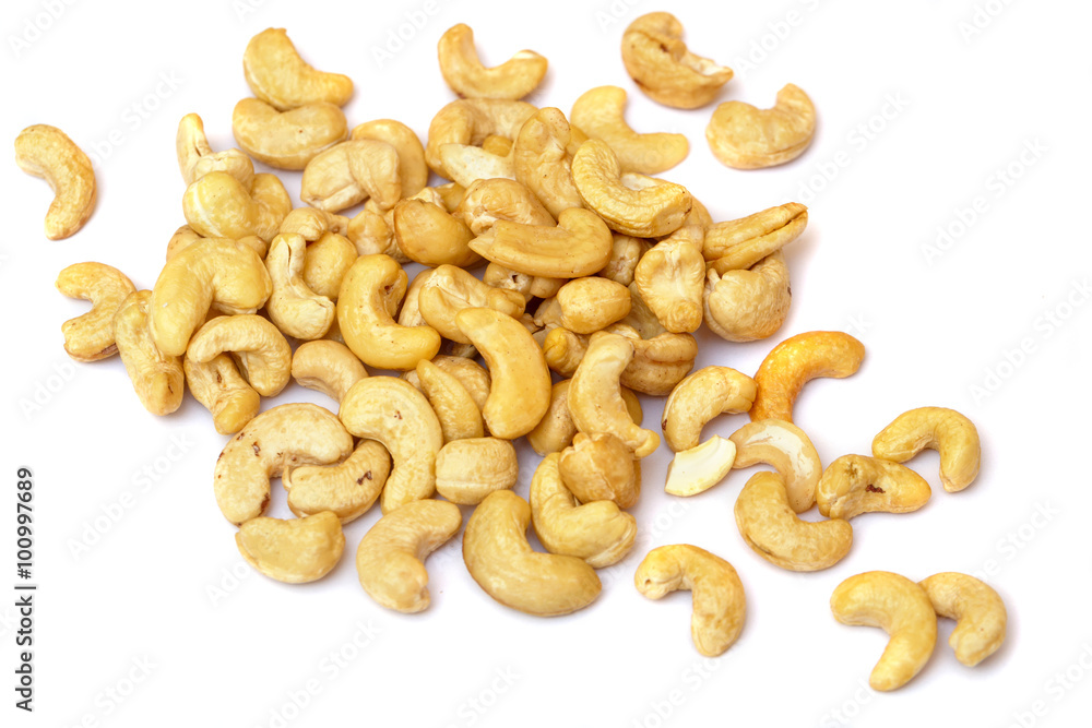 Cashew nuts closeup. Raw food diet. Cashew nuts closeup. Raw food diet.