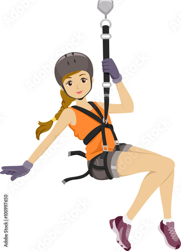 Ziplining Girl