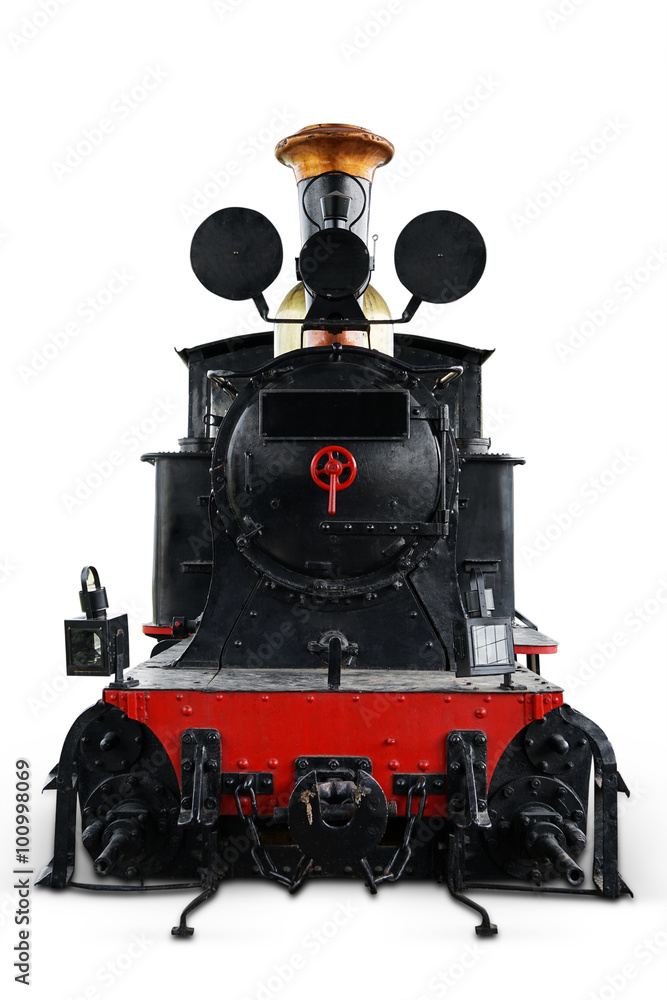 Naklejka premium Steam train isolated on white background