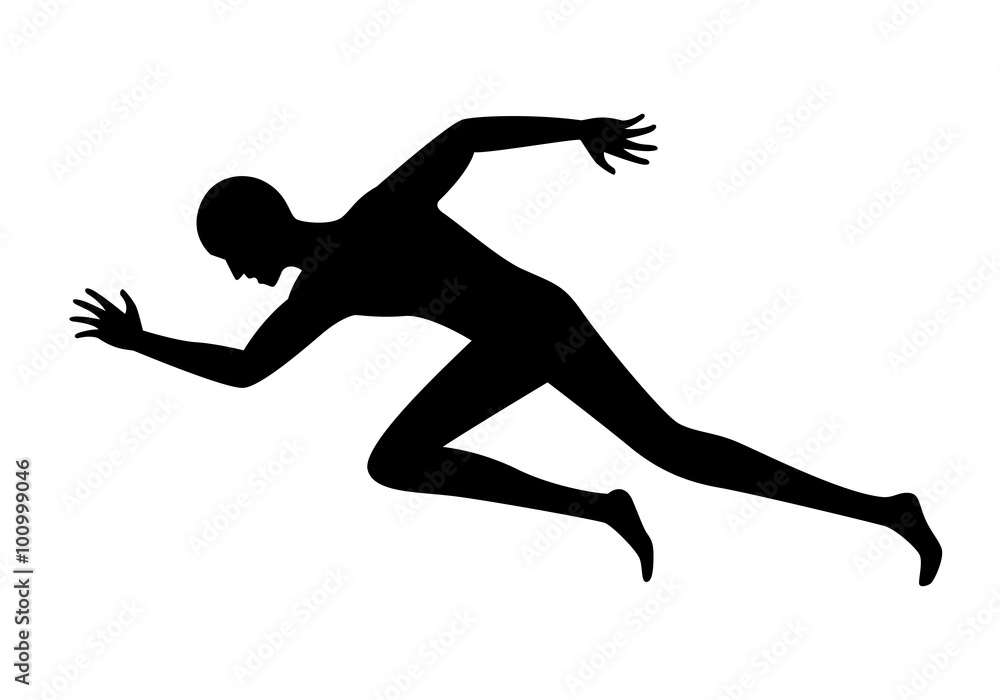 Fototapeta premium man running, vector
