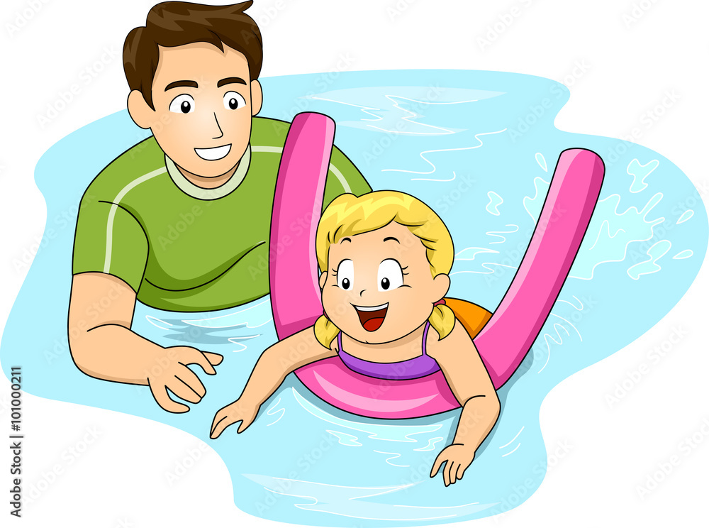 Fotografie Girl Swimming Lesson