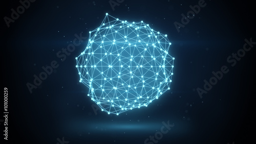 glowing futuristic network ...