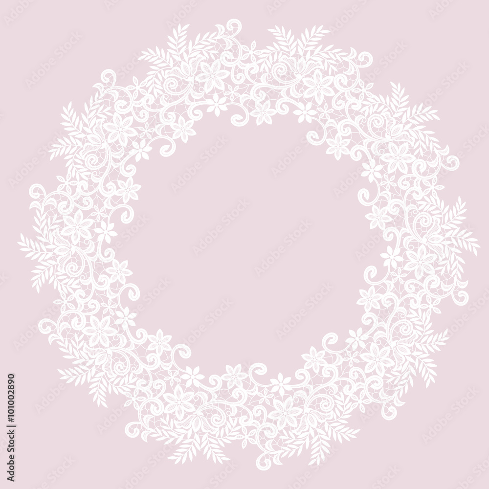 White lace frame White lace frame
