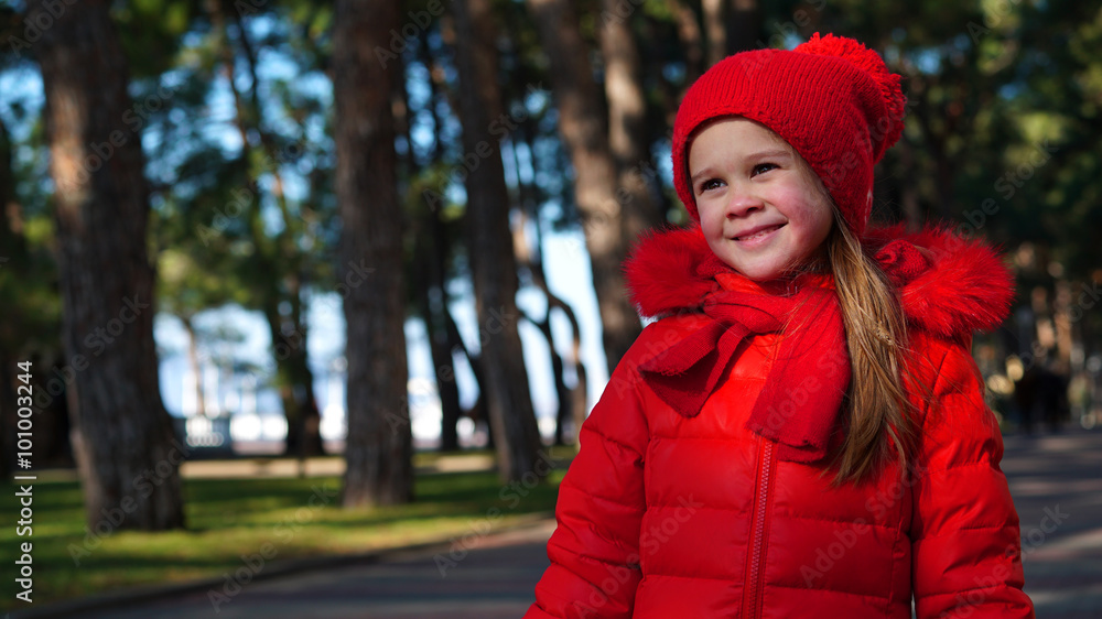 Cute girl in park portrait Cute girl in park portrait