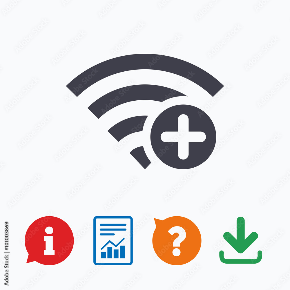 Wifi plus sign. Add Wi-fi symbol. Wireless. Wifi plus sign. Add Wi-fi symbol. Wireless.