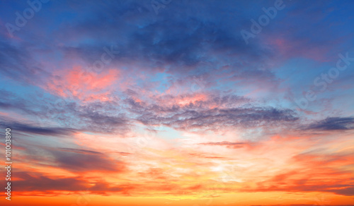 Sunset sky over the sea © TTstudio