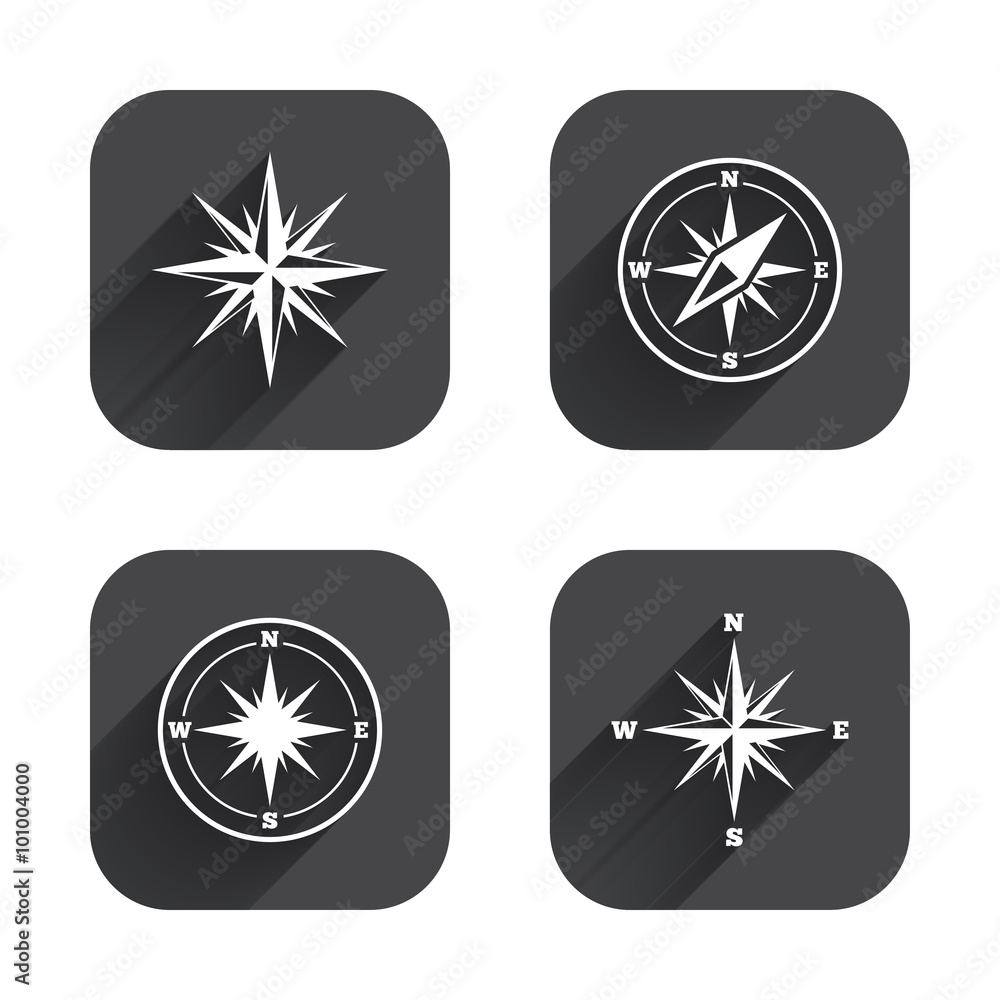 Windrose navigation icons. Compass symbols. Windrose navigation icons. Compass symbols.