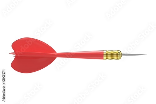 red dart isolated on white