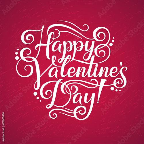 Happy Valentines Day lettering background
