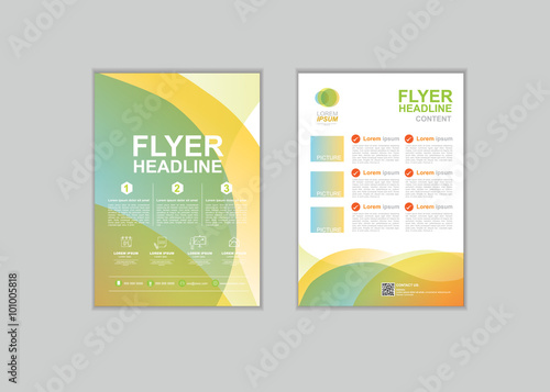 Vector Brochure Fl yer design Layout template in A 4 size set 20