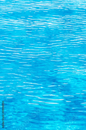 Ripples on the water in the swimming pool.
