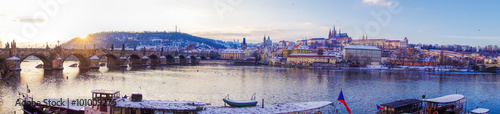Photography Charles bridge with Prague castle in Prague (UNESCO), Czech republic