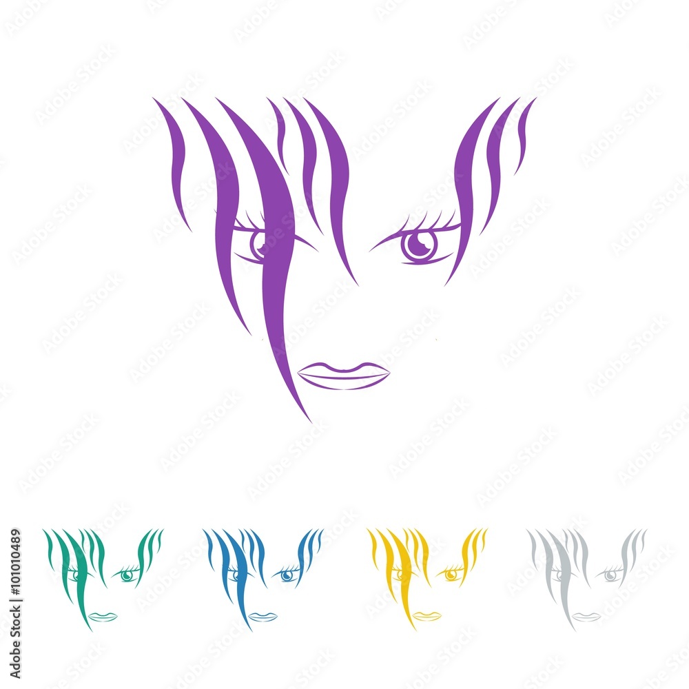 hair salon logo icon Vector hair salon logo icon Vector
