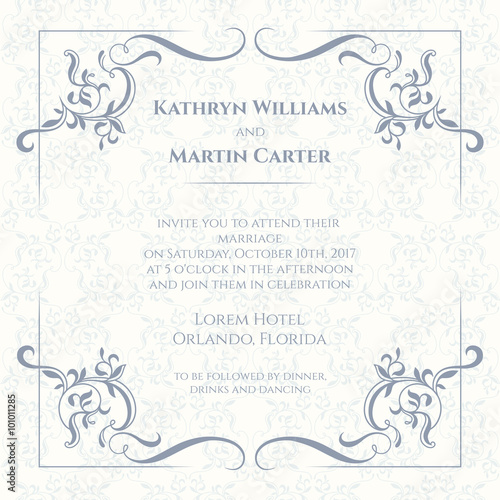 Wedding card template.