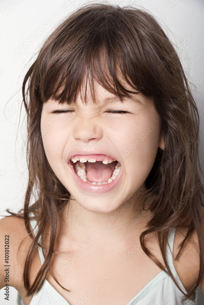 Portrait of emotional little girl Portrait of emotional little girl