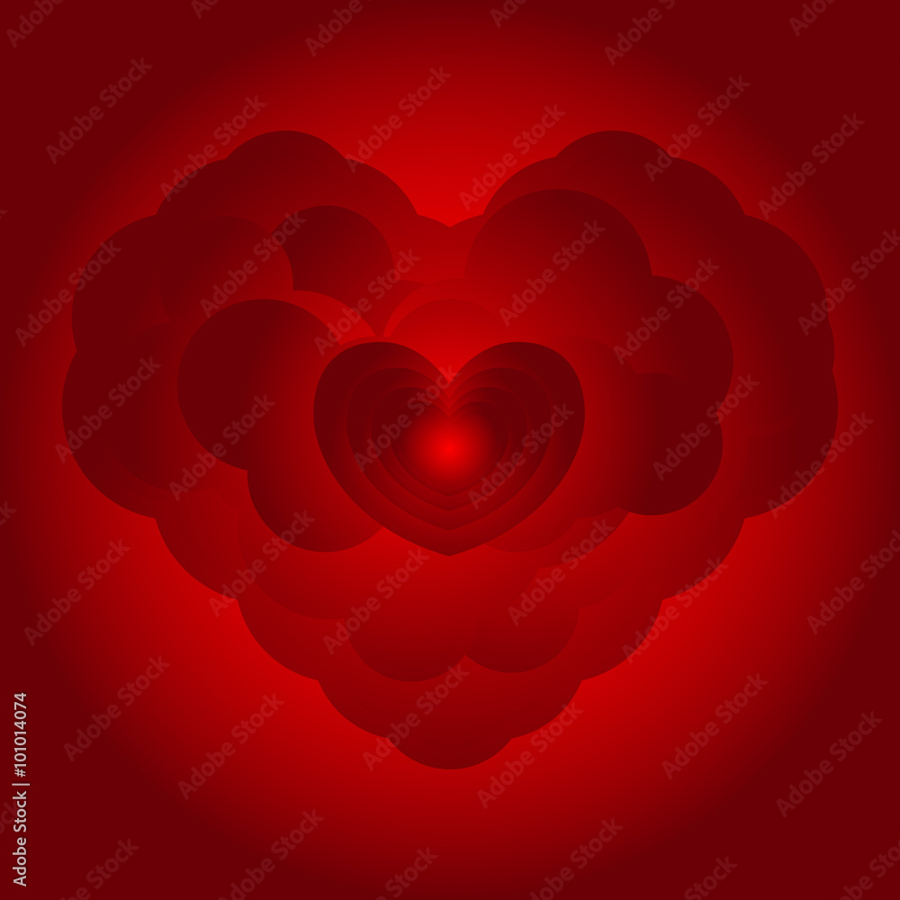 Abstract red heart for Valentine's day