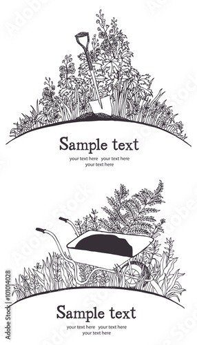 Garden wheelbarrow card