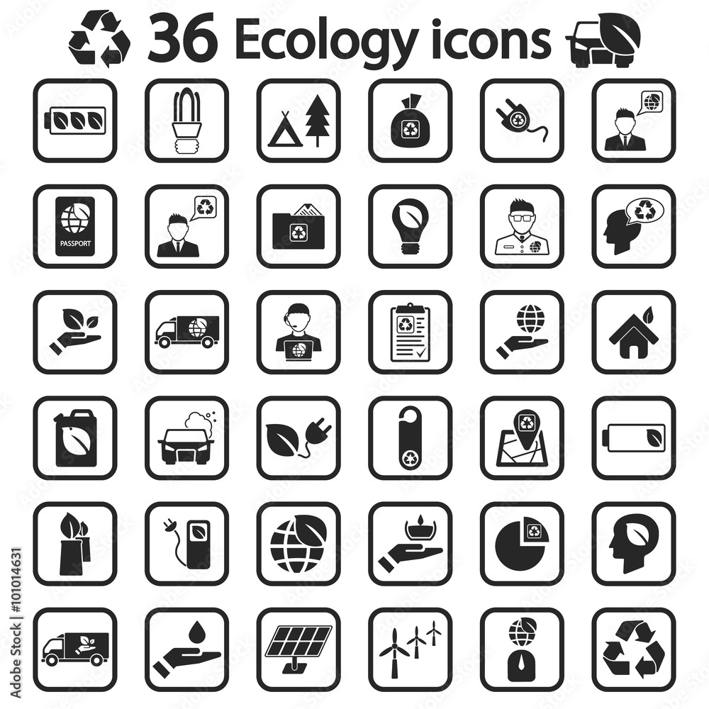 Ecology icon set Ecology icon set