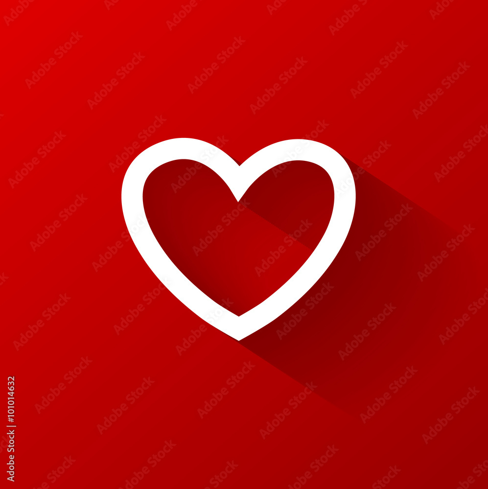 Valentines heart on red background. Vector Valentines heart on red background. Vector