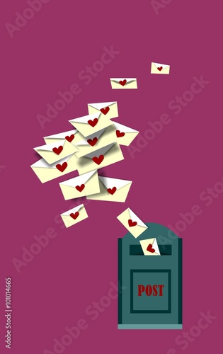 Mail box on Valentine day