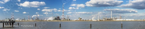 Antwerp Harbor Refinery Panorama