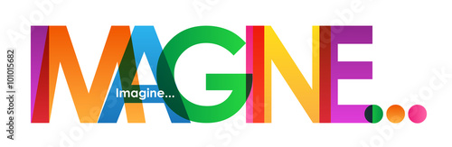 IMAGINE... Colourful Vector Letters Banner photo