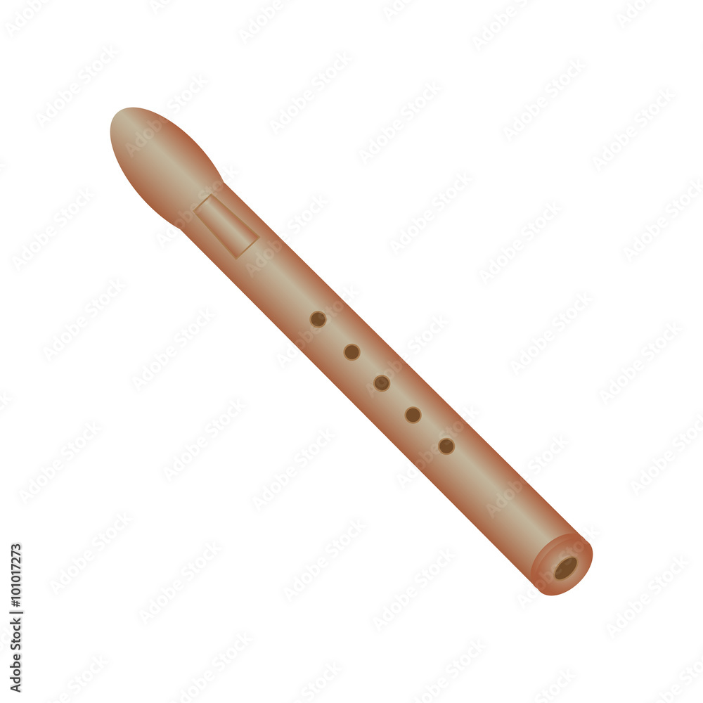 Classical flute, isolated on white background Classical flute, isolated on white background