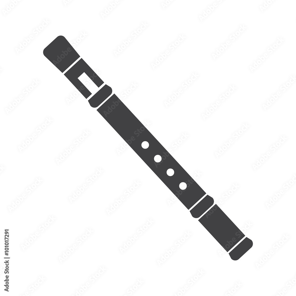 Classical flute, isolated on white background Classical flute, isolated on white background