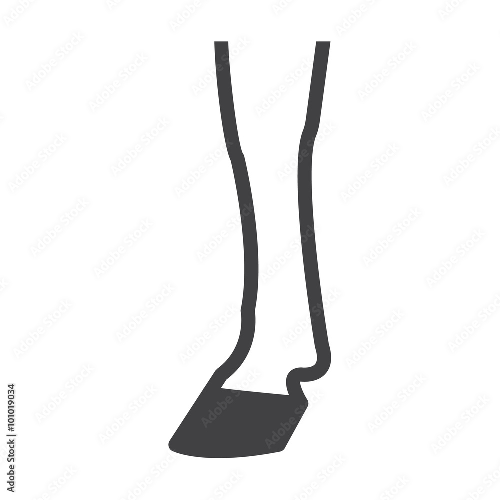 Φωτογραφία hoof black simple icon on white background for web