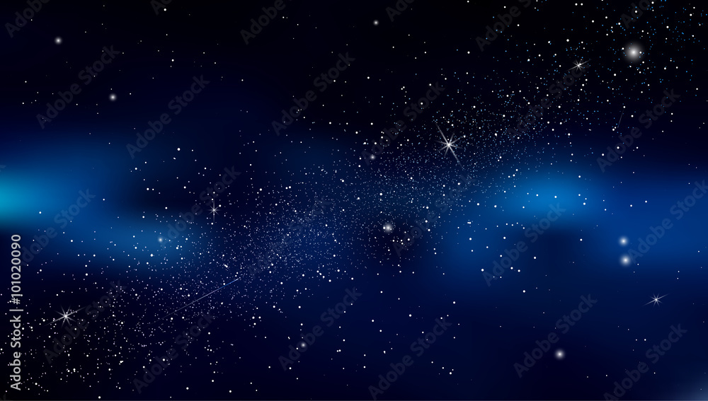 Abstract background is a space with stars nebula.Vector