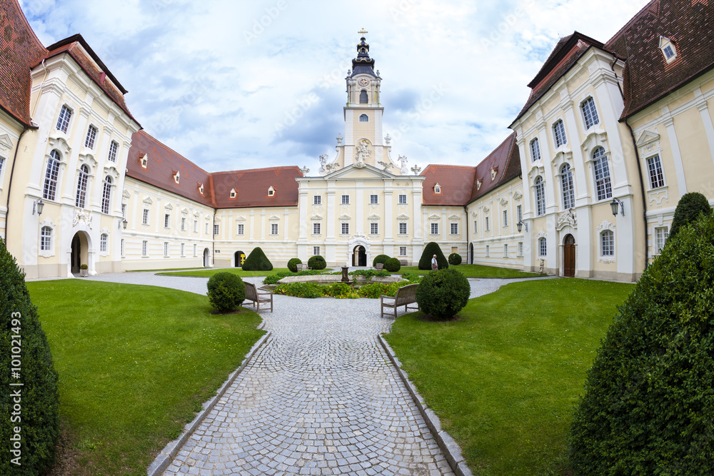 benedictine monastery with garden in Altenburg, Lower Austria, A