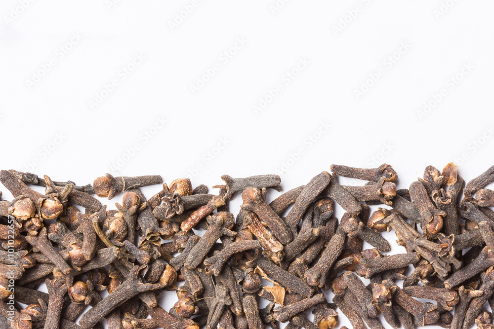 Dry cloves isolated on white. Dry cloves isolated on white.