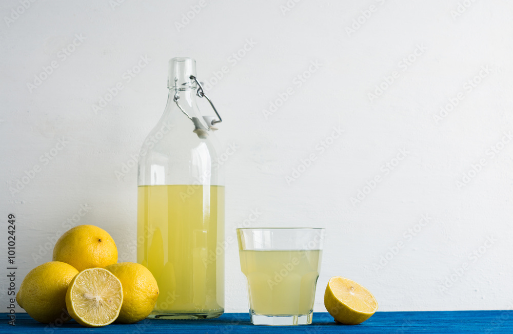 Limoncello. Tradtitional italian homemade lemon beverage. Limoncello. Tradtitional italian homemade lemon beverage.