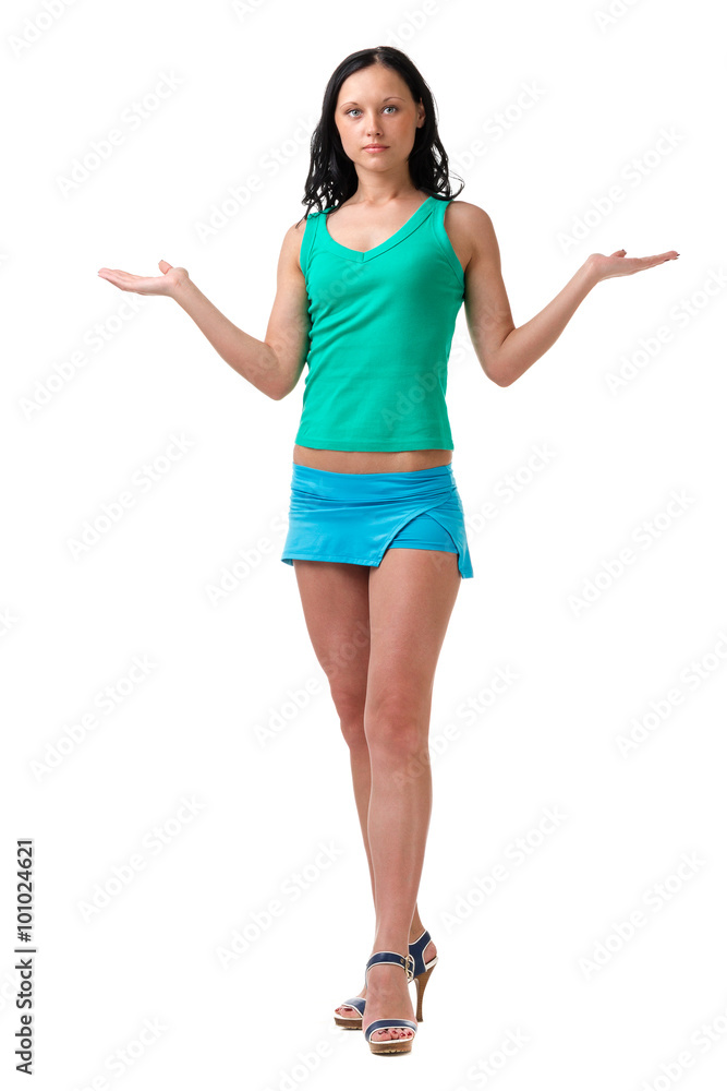 portrait of sexy young woman isolated on white portrait of sexy young woman isolated on white